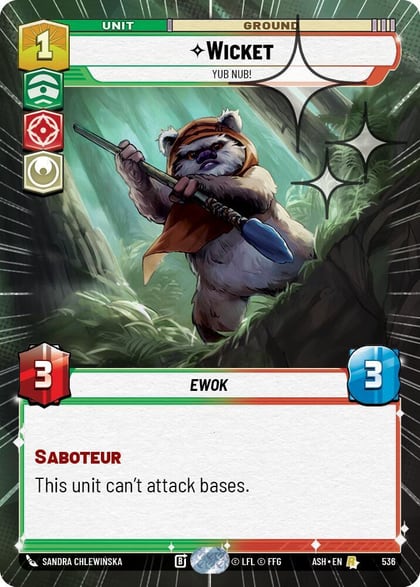 Wicket - Yub Nub! (Hyperspace Foil), Ashes of the Empire 536