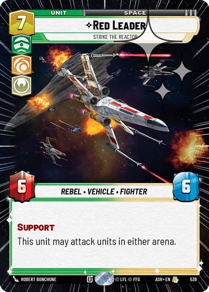 Red Leader - Strike the Reactor (Hyperspace Foil), Ashes of the Empire 539