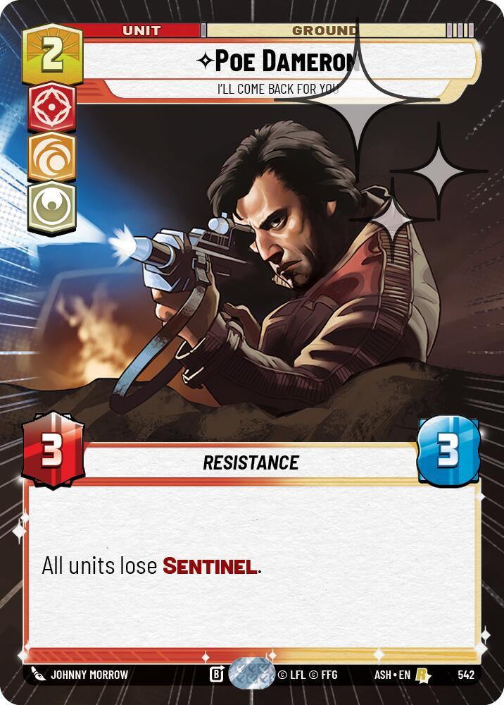 Poe Dameron - I'll Come Back For You (Hyperspace Foil), Ashes of the Empire 542