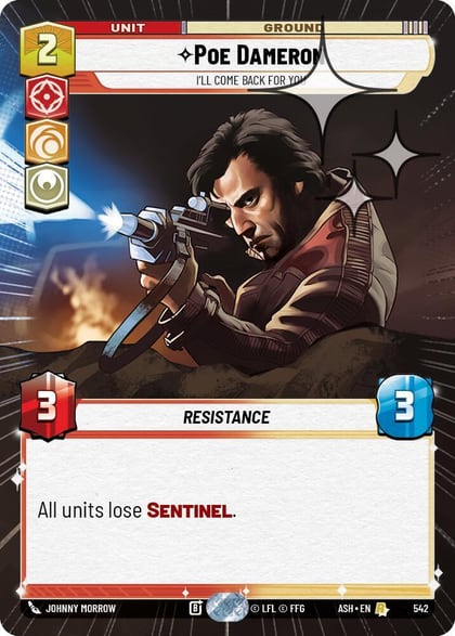 Poe Dameron - I'll Come Back For You (Hyperspace Foil), Ashes of the Empire 542