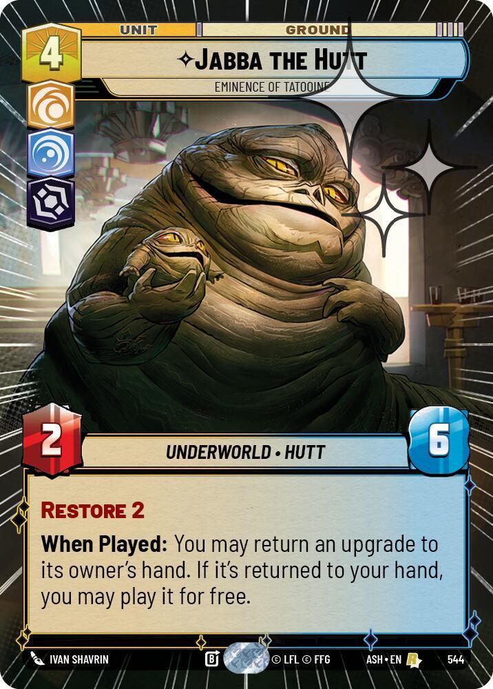 Jabba the Hutt - Eminence of Tatooine (Hyperspace Foil), Ashes of the Empire 544