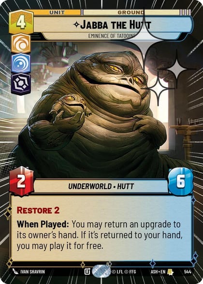 Jabba the Hutt - Eminence of Tatooine (Hyperspace Foil), Ashes of the Empire 544