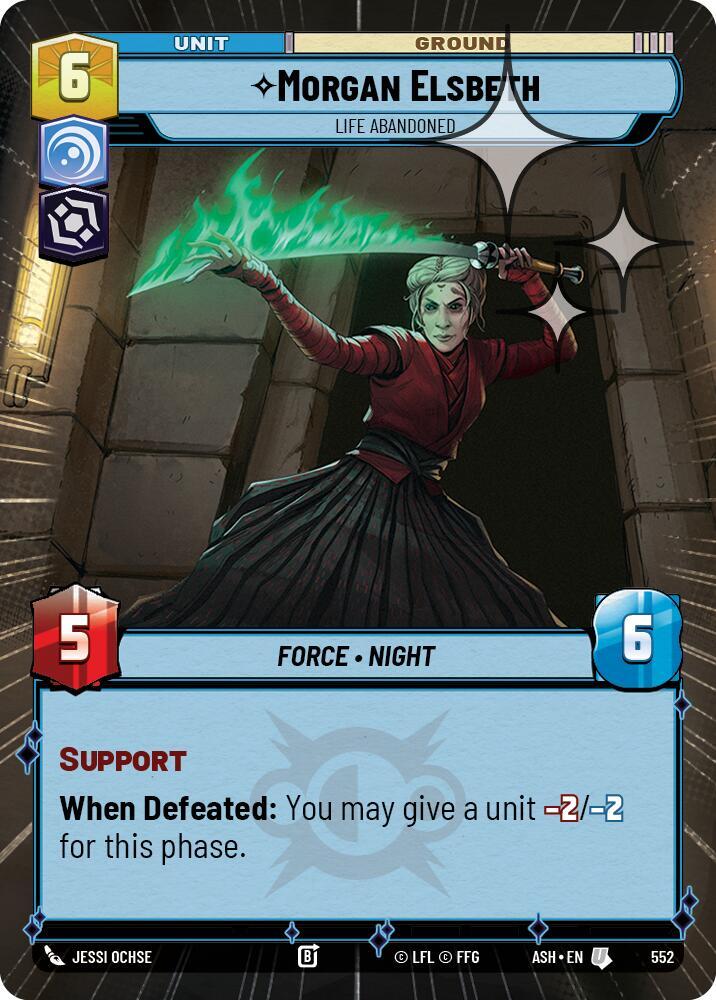 Morgan Elsbeth - Life Abandoned (Hyperspace Foil), Ashes of the Empire 552