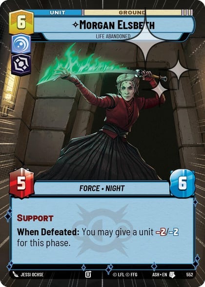 Morgan Elsbeth - Life Abandoned (Hyperspace Foil), Ashes of the Empire 552