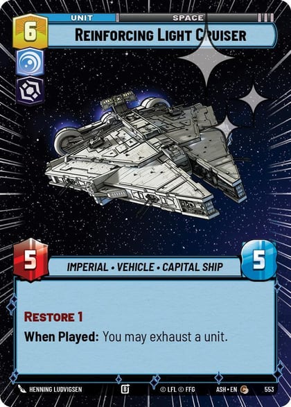 Reinforcing Light Cruiser (Hyperspace Foil), Ashes of the Empire 553