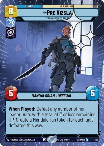 Pre Vizsla - Strong-Willed Ruler (Hyperspace Foil), Ashes of the Empire 555