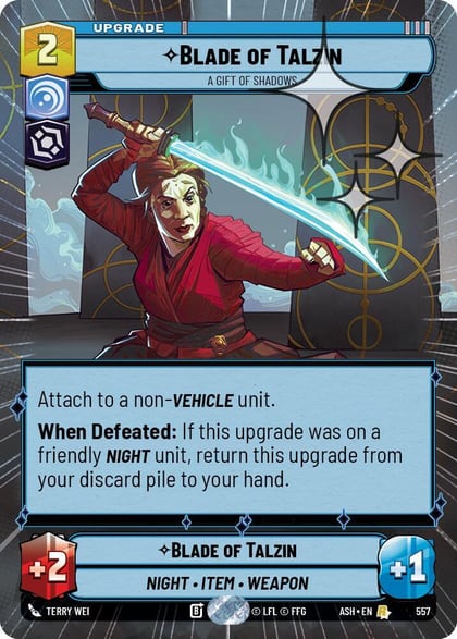 Blade of Talzin - A Gift of Shadows (Hyperspace Foil), Ashes of the Empire 557