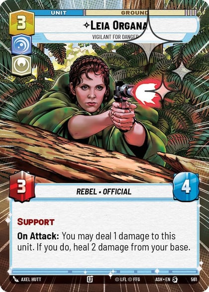 Leia Organa - Vigilant for Danger (Hyperspace Foil), Ashes of the Empire 561