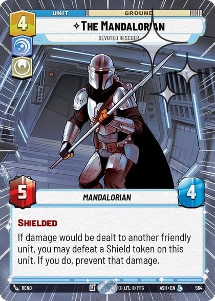 The Mandalorian - Devoted Rescuer (Hyperspace Foil), Ashes of the Empire 564