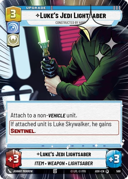 Luke's Jedi Lightsaber - Constructed by Hand (Hyperspace Foil), Ashes of the Empire 568