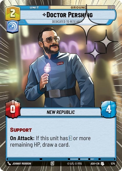 Doctor Pershing - Dedicated to Research (Hyperspace Foil), Ashes of the Empire 574