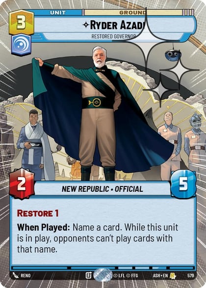Ryder Azadi - Restored Governor (Hyperspace Foil), Ashes of the Empire 579