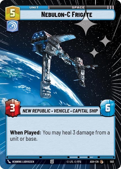 Nebulon-C Frigate (Hyperspace Foil), Ashes of the Empire 583