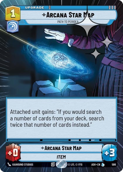 Arcana Star Map - Path to Peridea (Hyperspace Foil), Ashes of the Empire 586