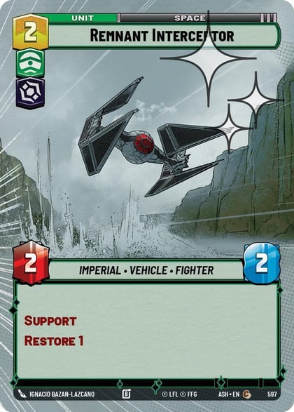 Remnant Interceptor (Hyperspace Foil), Ashes of the Empire 597