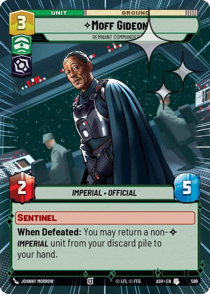 Moff Gideon - Remnant Commander (Hyperspace Foil), Ashes of the Empire 599