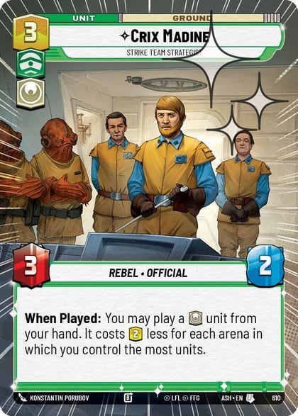 Crix Madine - Strike Team Strategist (Hyperspace Foil), Ashes of the Empire 610