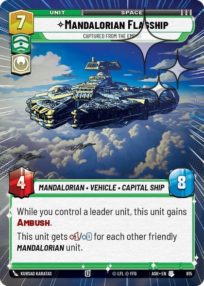 Mandalorian Flagship - Captured from the Empire (Hyperspace Foil), Ashes of the Empire 615