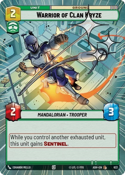 Warrior of Clan Kryze (Hyperspace Foil), Ashes of the Empire 622
