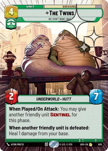 The Twins - We Don't Want War (Hyperspace Foil), Ashes of the Empire 629