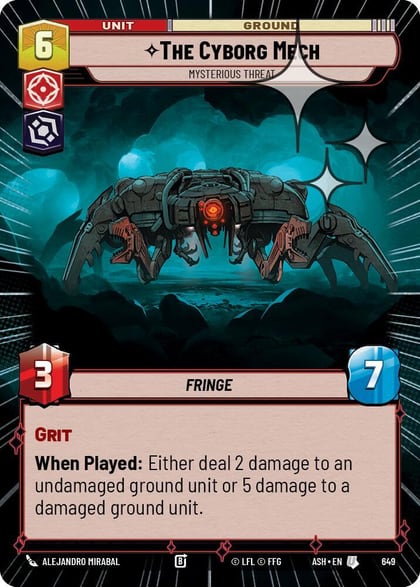 The Cyborg Mech - Mysterious Threat (Hyperspace Foil), Ashes of the Empire 649