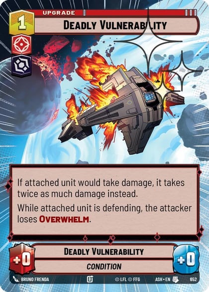 Deadly Vulnerability (Hyperspace Foil), Ashes of the Empire 652
