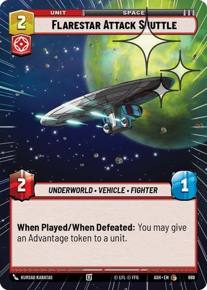 Flarestar Attack Shuttle (Hyperspace Foil), Ashes of the Empire 669