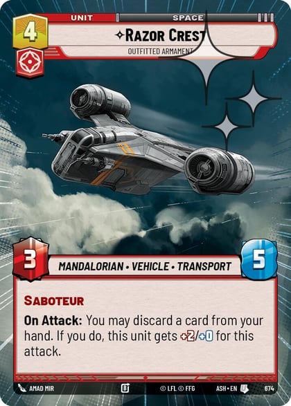 Razor Crest - Outfitted Armament (Hyperspace Foil), Ashes of the Empire 674