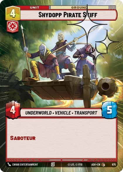 Shydopp Pirate Skiff (Hyperspace Foil), Ashes of the Empire 675