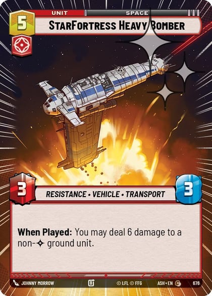 StarFortress Heavy Bomber (Hyperspace Foil), Ashes of the Empire 676