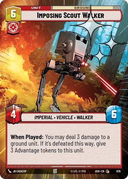 Imposing Scout Walker (Hyperspace Foil), Ashes of the Empire 678