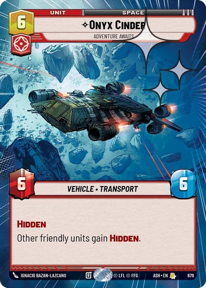 Onyx Cinder - Adventure Awaits (Hyperspace Foil), Ashes of the Empire 679