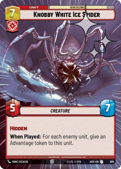 Knobby White Ice Spider (Hyperspace Foil), Ashes of the Empire 680