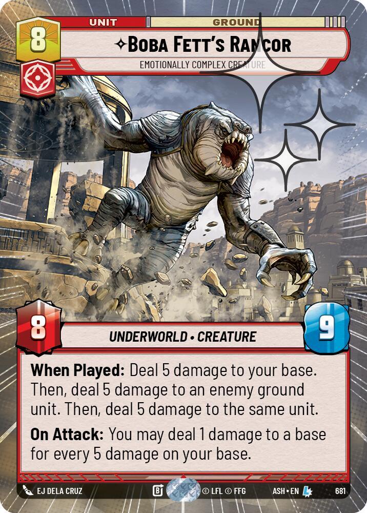 Boba Fett's Rancor - Emotionally Complex Creature (Hyperspace Foil), Ashes of the Empire 681