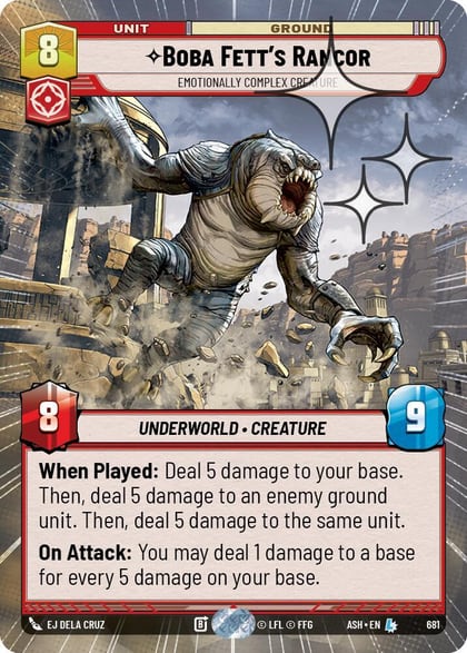 Boba Fett's Rancor - Emotionally Complex Creature (Hyperspace Foil), Ashes of the Empire 681