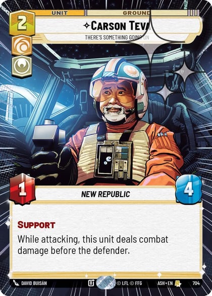 Carson Teva - There's Something Going On (Hyperspace Foil), Ashes of the Empire 704