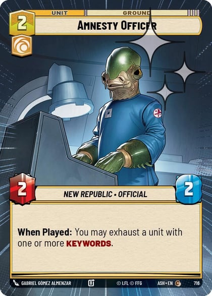 Amnesty Officer (Hyperspace Foil), Ashes of the Empire 716