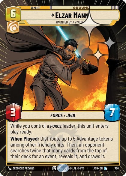 Elzar Mann - Haunted by a Vision (Hyperspace Foil), Ashes of the Empire 726
