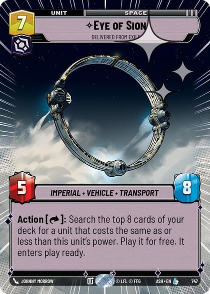 Eye of Sion - Delivered from Exile (Hyperspace Foil), Ashes of the Empire 747