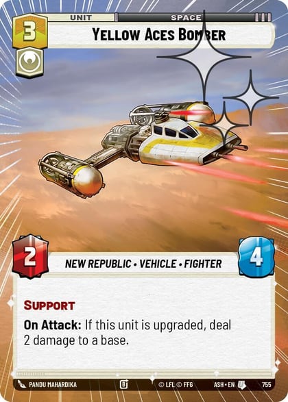 Yellow Aces Bomber (Hyperspace Foil), Ashes of the Empire 755