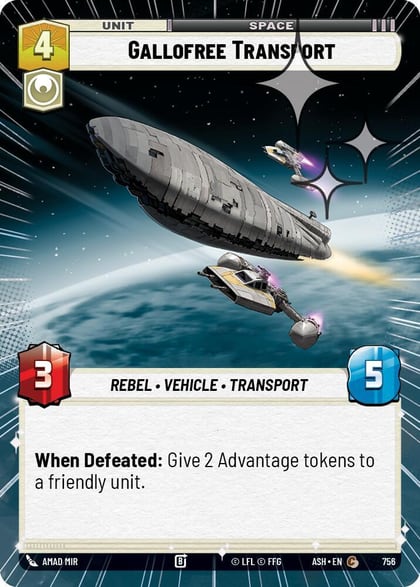 Gallofree Transport (Hyperspace Foil), Ashes of the Empire 756