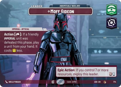 Moff Gideon - Indomitable Warlord (Showcase), Ashes of the Empire 774