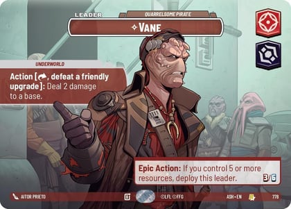 Vane - Quarrelsome Pirate (Showcase), Ashes of the Empire 778