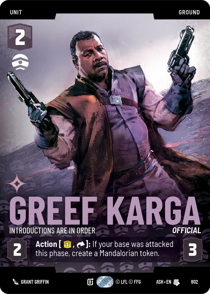 Greef Karga - Introductions are in Order (Prestige), Ashes of the Empire 802