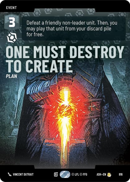 One Must Destroy to Create (Prestige), Ashes of the Empire 816