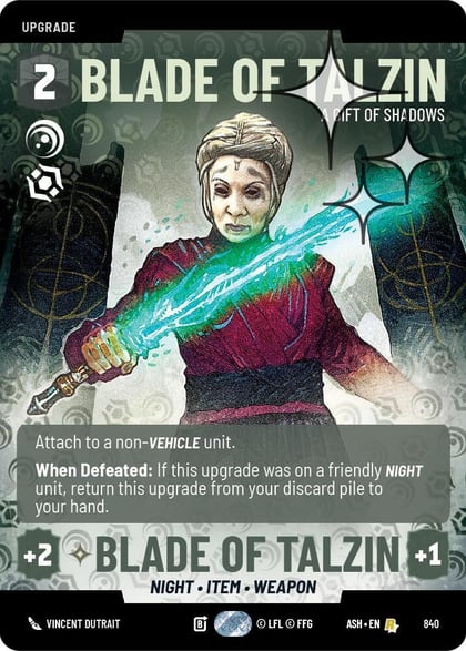 Blade of Talzin - A Gift of Shadows (Prestige Foil), Ashes of the Empire 840