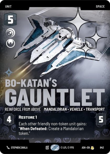 Bo-Katan's Gauntlet - Reinforce from Above (Prestige Foil), Ashes of the Empire 843