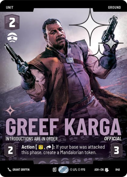 Greef Karga - Introductions are in Order (Prestige Foil), Ashes of the Empire 849