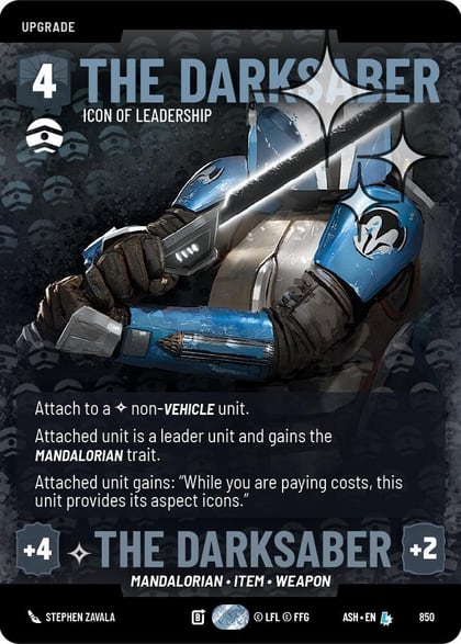 The Darksaber - Icon of Leadership (Prestige Foil), Ashes of the Empire 850