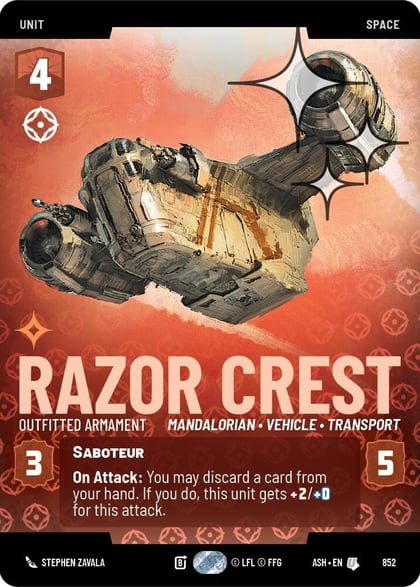 Razor Crest - Outfitted Armament (Prestige Foil), Ashes of the Empire 852